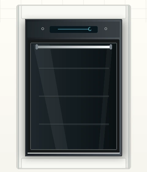 Illustration of a built-in single wall oven for LG repair inquiries