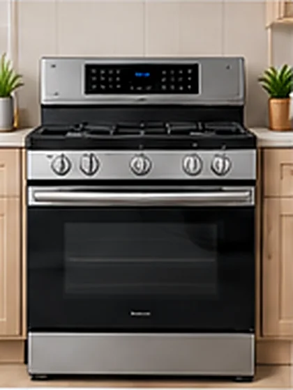 Illustration of a freestanding kitchen stove for Samsung repair inquiries